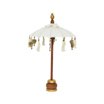 Parasol pour table en coton / Dia 40 x 66 cm / Blanc cassé