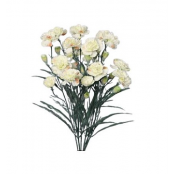 Oeillets  artificiel de couleur blanche, hauteur 48cm