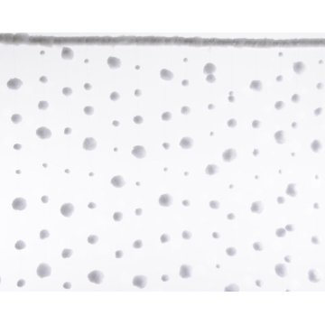 Rideau boules de neige blanc 200cm