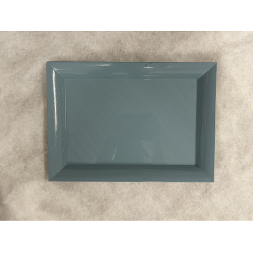 Plateau rectangle Dim. 35x25cm / Turquoise brillant