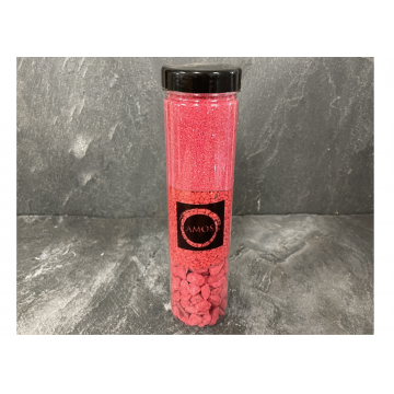 Gravier de décoration, pot de 700 grammes, contenant 3 granulométries : 0.5-1mm / 2-5mm / 8-12mm