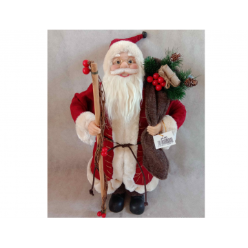 Père Noël avec manteau rouge 45cm