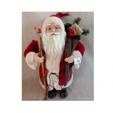 Père Noël avec manteau rouge 60cm