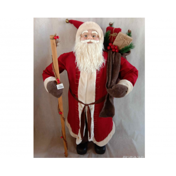 Père Noël avec manteau rouge 120cm