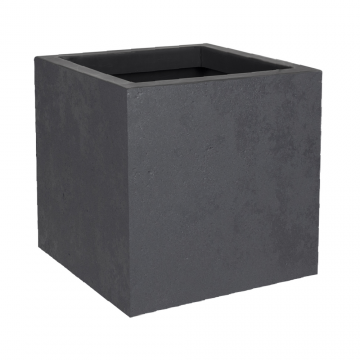 Carré "BASALT UP" avec zone de rétention d´eau - Dim. 29,5 x 29,5 x 29,5 cm - Volume 21 L - Couleur 