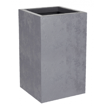 Carré haut "BASALT UP" avec zone de rétention d´eau - Dim. 29,5 x 29,5 x 49,5 cm - Volume 36 L - Cou