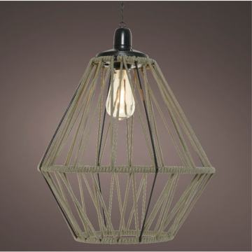 Lampe solaire suspendue en métal