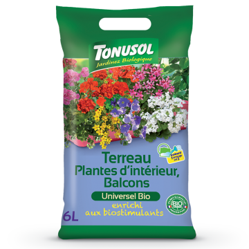 Terreau Plantes d´intérieur et balcons 6L