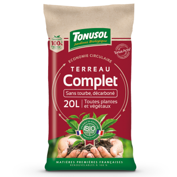 Terreau Complet sans tourbe, décarboné et BIO 20L