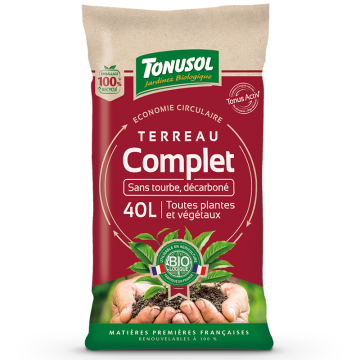 Terreau Complet sans tourbe, décarboné et BIO 40L